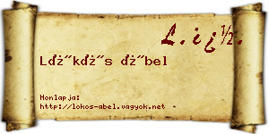 Lökös Ábel névjegykártya