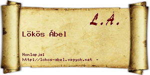 Lökös Ábel névjegykártya