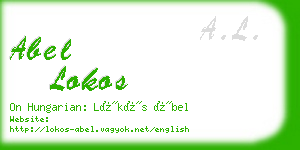 abel lokos business card